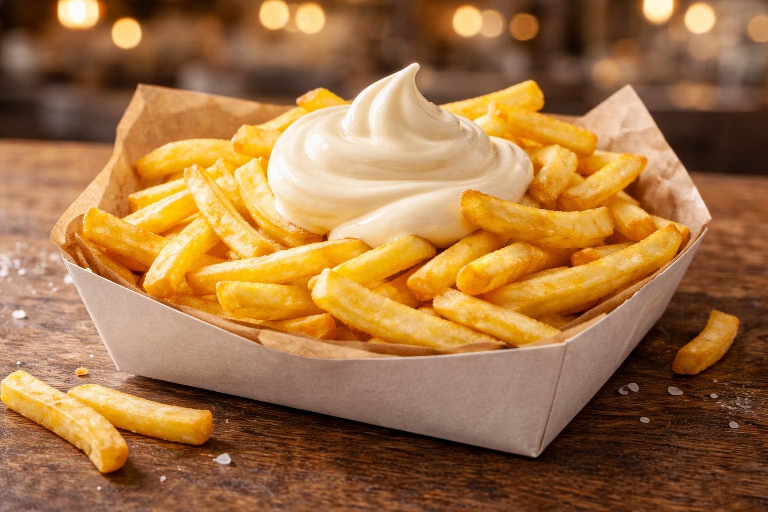Verse friet bij cafetaria d'Olde Smidse in Giethoorn